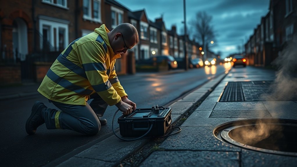 No-dig underground leak detection equipment in Hampton